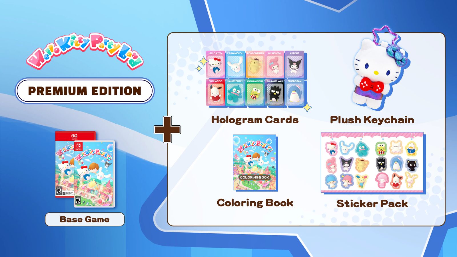Official product image: the Premium Edition and its extra box contents